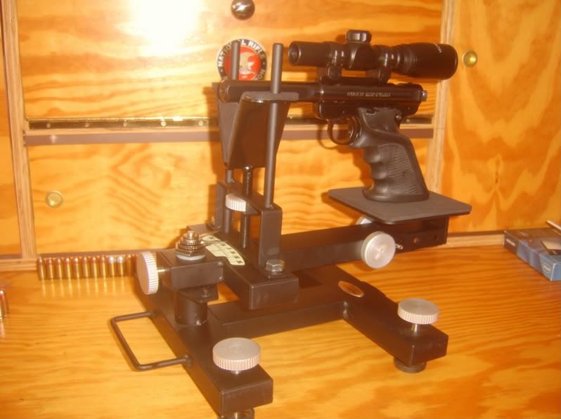 pistol rest and sight adjustment rest Rimfire Central Firearm Forum